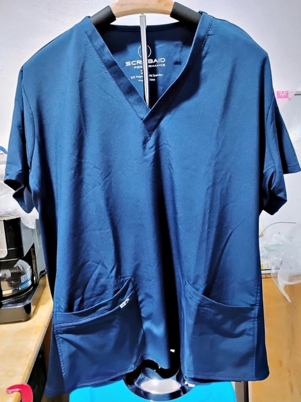 Women's SCRUBAID Performance Scrub Top Blue 2XL Like New